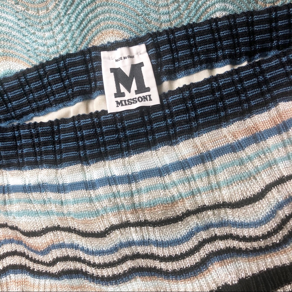 MISSONI ZIGZAG METALLIC SKIRT 40 - Picture 4 of 5